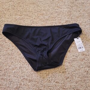 NWT Shade and Shore Medium Coverage Hipster Size Large Swim Bottom Black